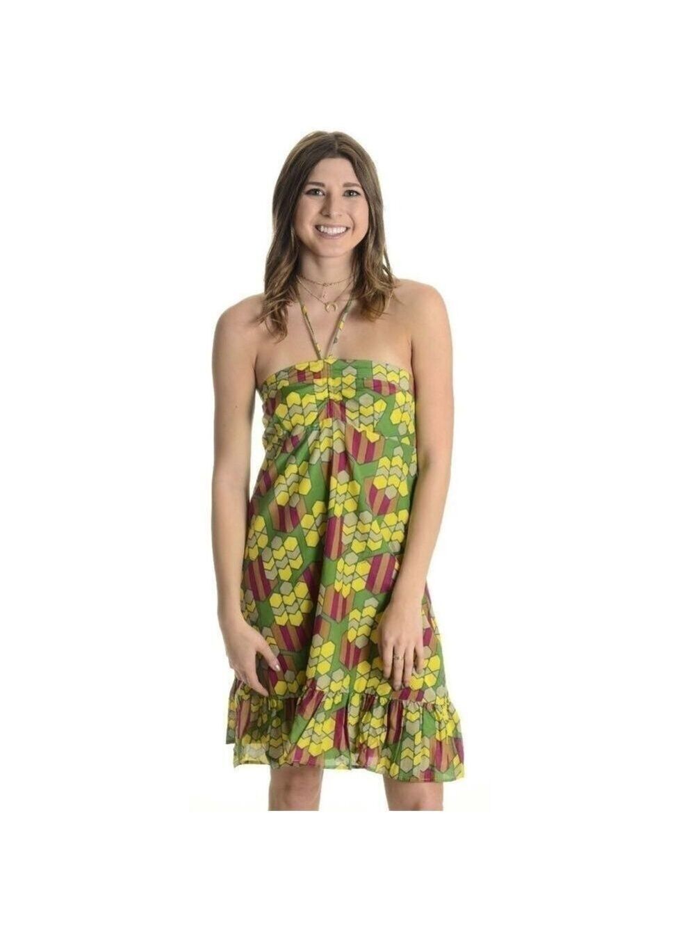 NWT T-Bags Silk Blend Halter Dress